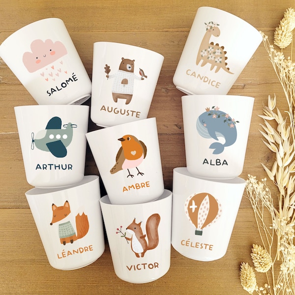 Personalized children's cup/personalized children's glass/personalized plastic cup/nursery cup/child's first name cup/2023 cups