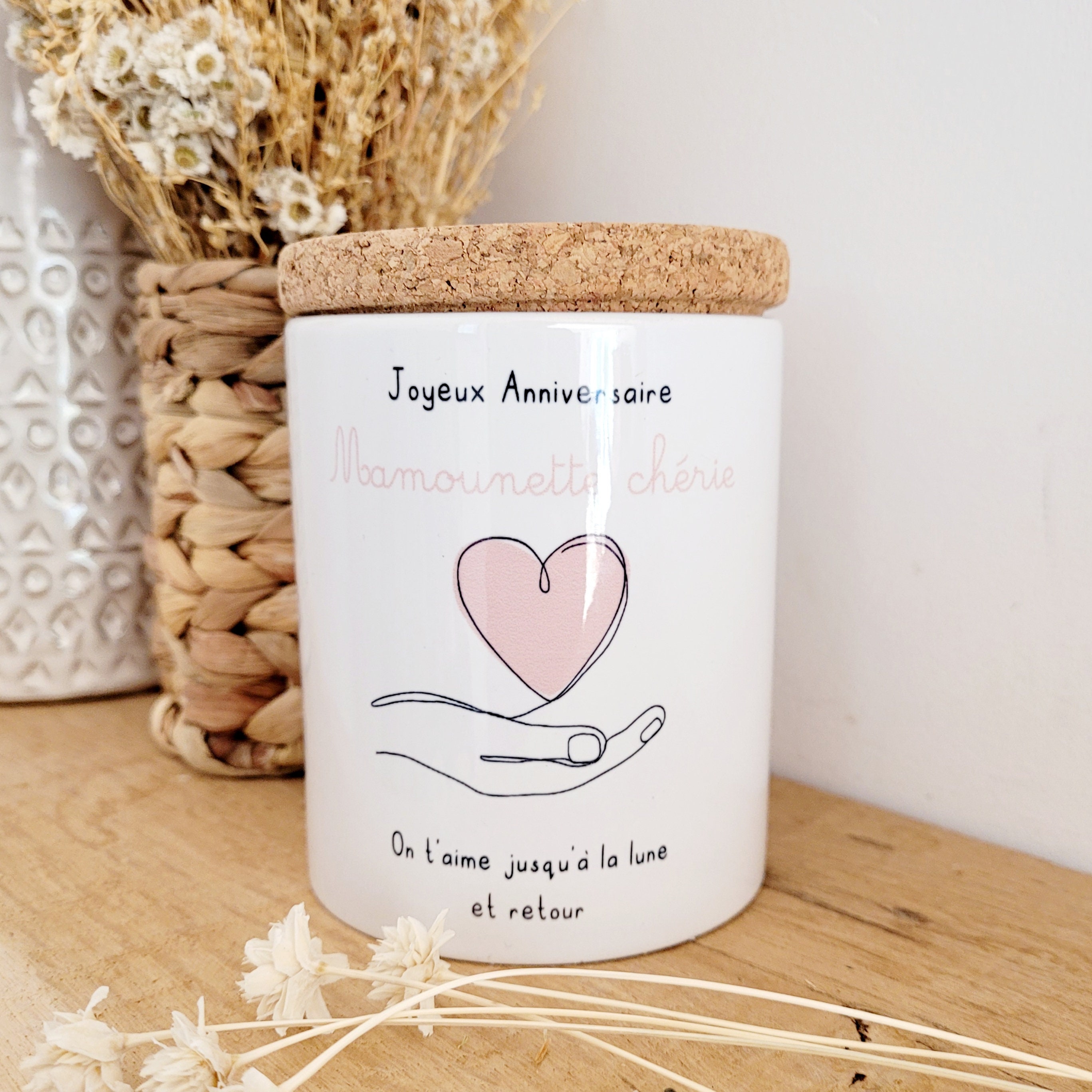 Bougie Joyeux Anniversaire Personnalisable/Bougie Bonne Fête Personnalisée/Bougie Mamie/Bougie Des A