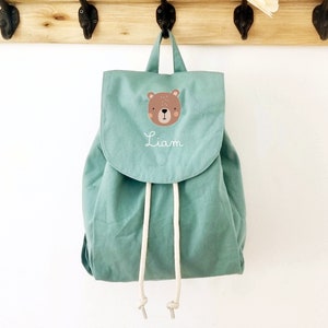 Mini sac à dos enfant/sac à dos maternelle/sac à dos crèche/sac à dos personnalisé/sac enfant personnalisé/cartable enfant vert sauge