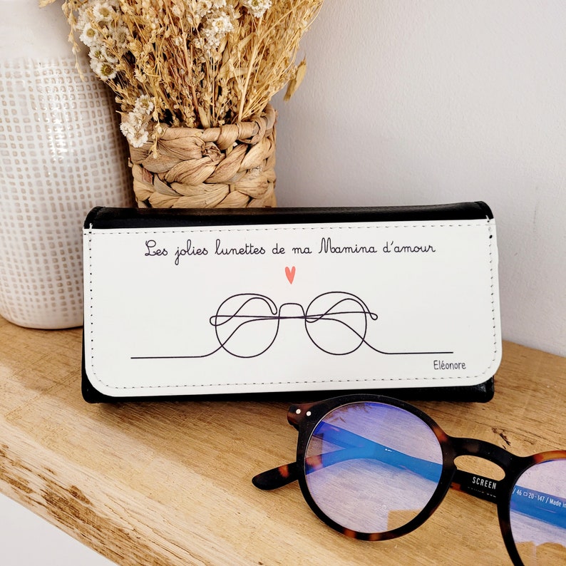 Etui à lunettes personnalisable/étui à lunettes mamie/étui à lunettes personnalisé/cadeau mamie/cadeau fête des grands mères/mamie image 2