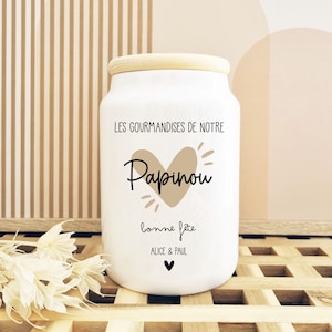 Pot à cookie papi personnalisé /pot à biscuits personnalisé/pot à biscuits papi /pot  papi/cadeau bonne fête papi/fête des grands pères/papi