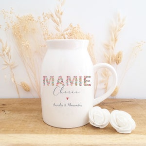 Customizable milk pot/small ceramic vase/personalized mom vase/Mother's Day vase/mom milk pot/Mother's Day gift/Libertie