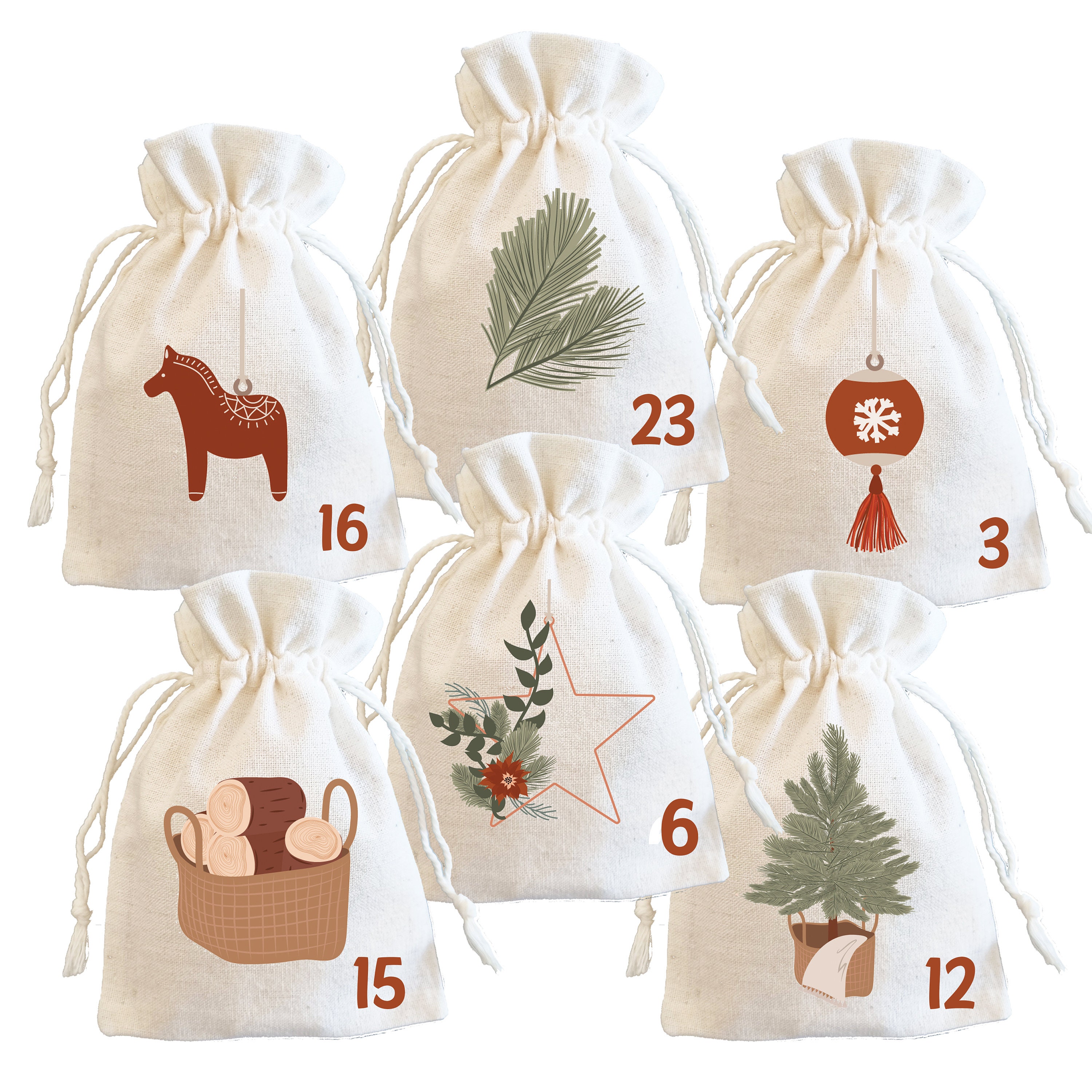 Pochon top tissu noel