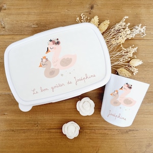 Boite à gouter et gobelet personnalisé enfant /boite à gouter école /gobelet enfant personnalisé/gobelet maternelle/boite à gouter prénom