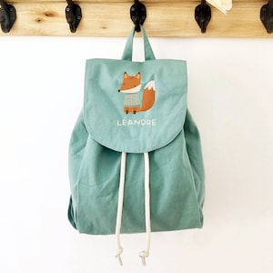 Mini sac à dos enfant/sac à dos maternelle/sac à dos crèche/sac à dos personnalisé/sac enfant personnalisé/cartable enfant vert sauge