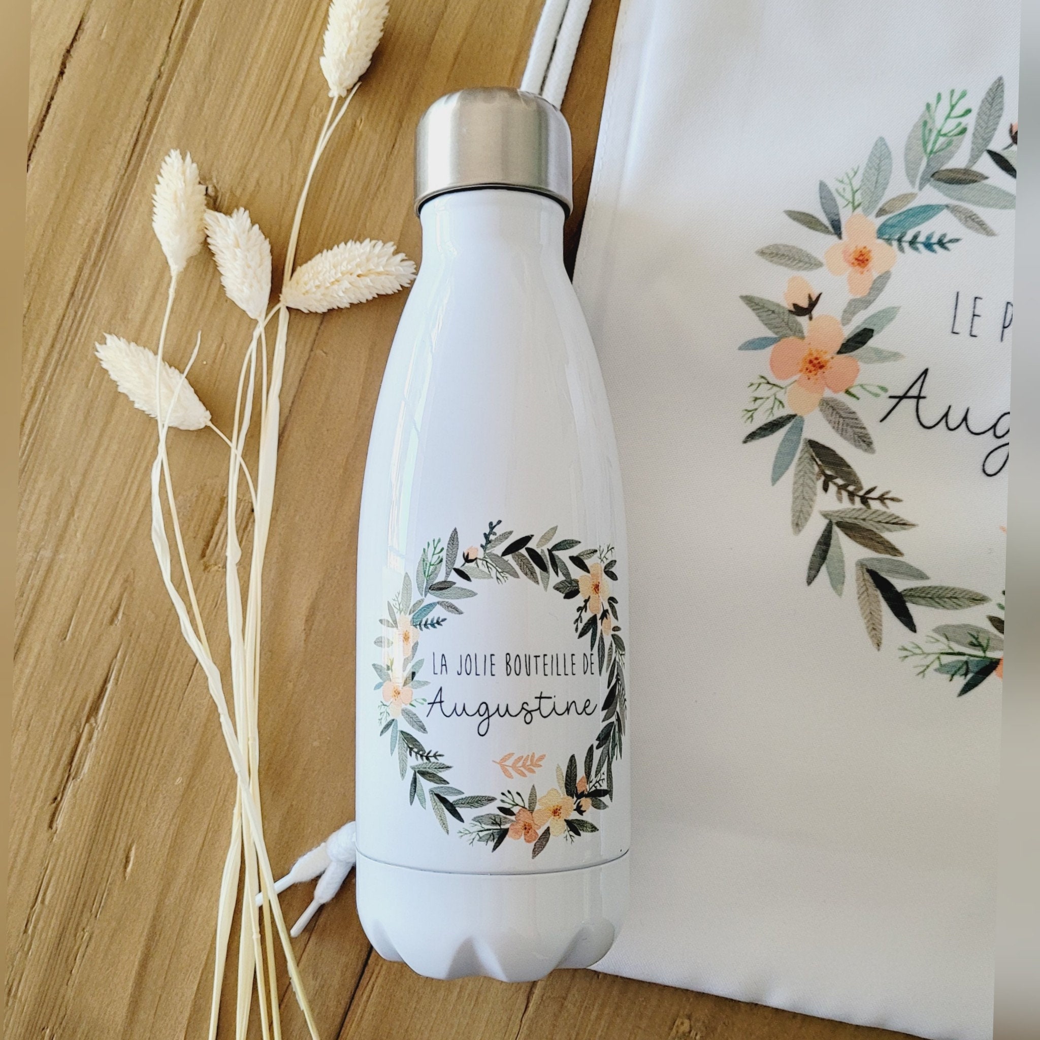Gourde Isotherme Personnalisée/Collection Augustine/Bouteille Personnalisée Enfant/Gourde Enfant/Gou