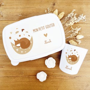Boite à gouter et gobelet personnalisé enfant /boite à gouter école /gobelet enfant personnalisé/gobelet maternelle/boite à gouter prénom