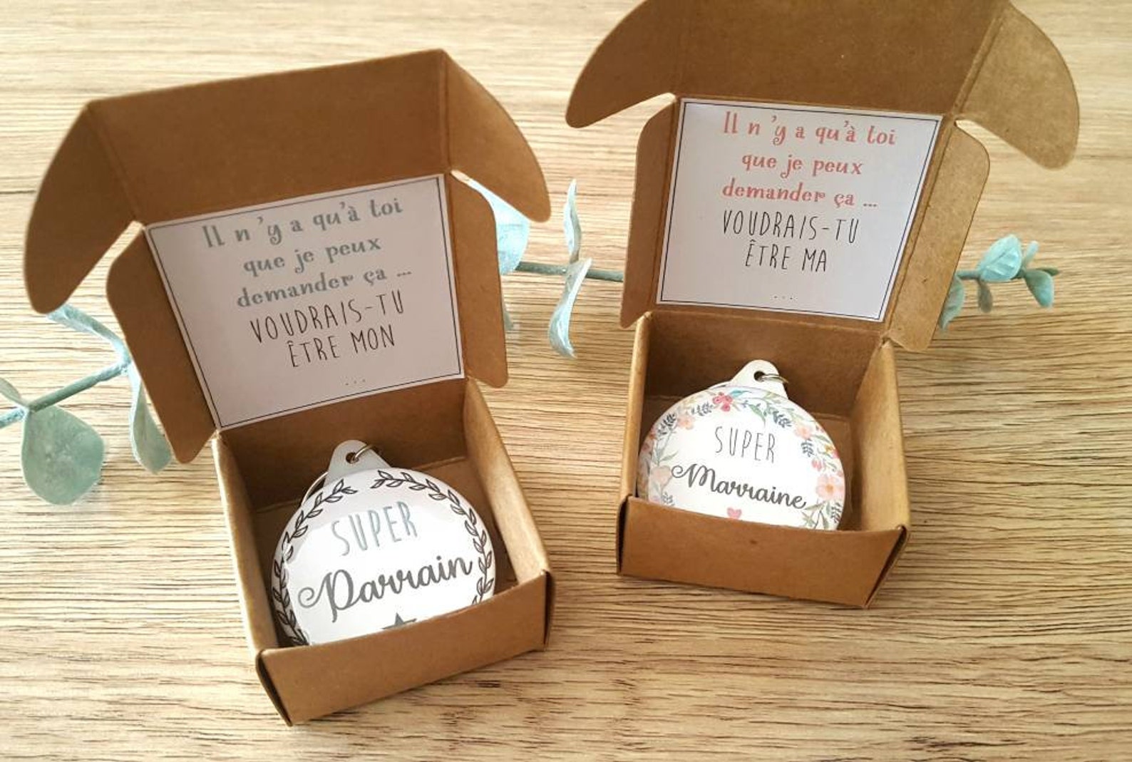 Cadeau annonce marraine/ idee demande marraine/ cadeau porte Etsy