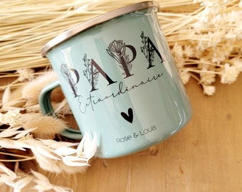Dad metal mug/vintage Father's Day mug/personalized Dad mug/Father's Day gift/Dad's Day gift/Dad metal cup/Father's Day