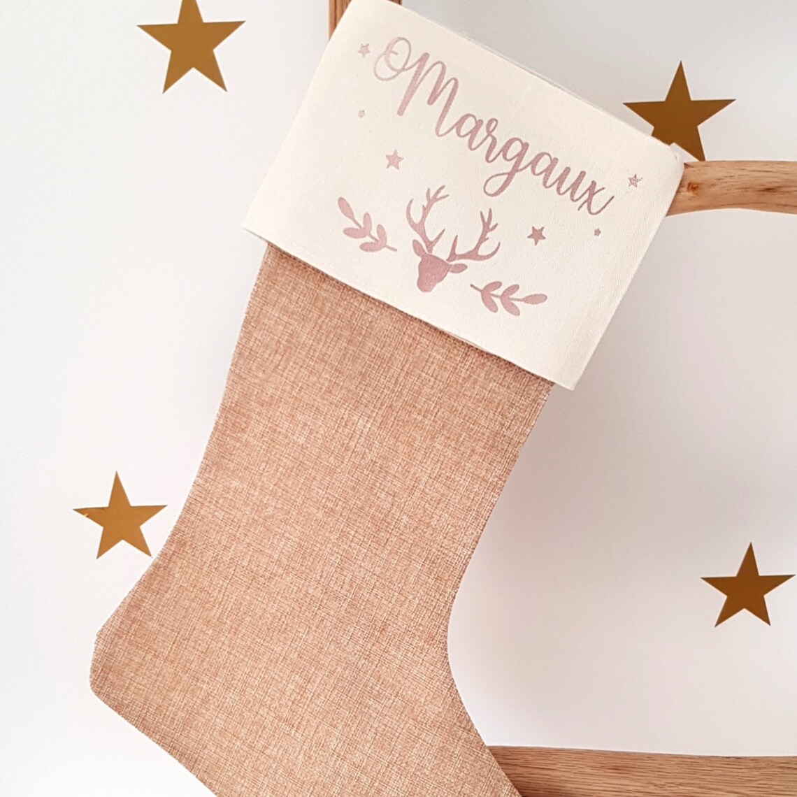Chaussette de Noel personnalisée/chaussette noël jute/botte de Etsy