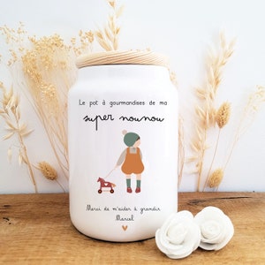 Pot à biscuits personnalisé/pot super tata/pot à cookie personnalisé/cadeau personnalisé nounou/cadeau noël nounou/noël tata/nounou/tata