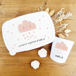Boite à gouter et gobelet personnalisé enfant /boite à gouter école /gobelet enfant personnalisé/gobelet maternelle/boite à gouter prénom