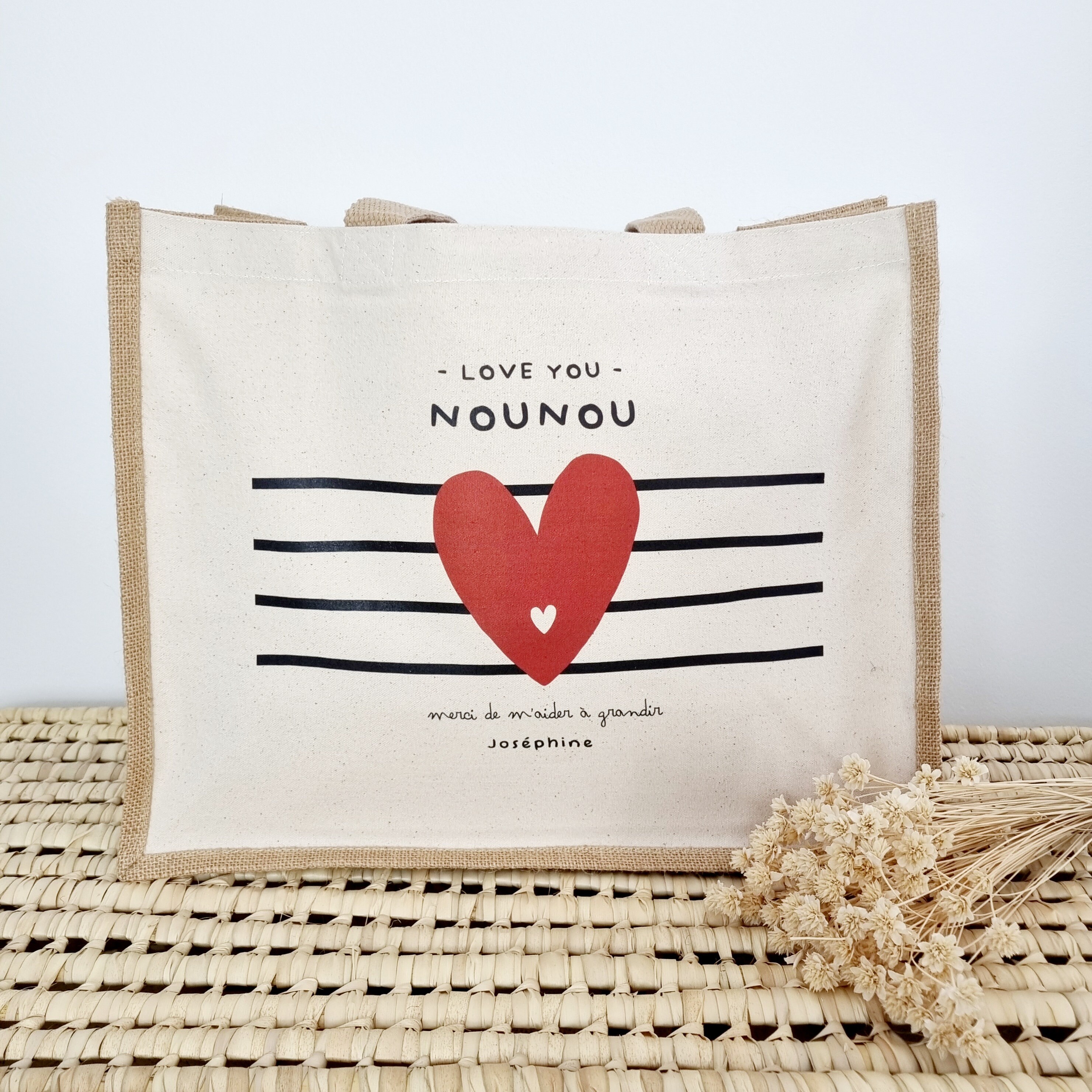 Sac cabas personnalisé nounou cheap