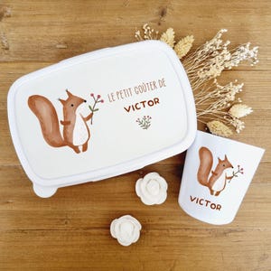 Boite à gouter et gobelet personnalisé enfant /boite à gouter école /gobelet enfant personnalisé/gobelet maternelle/boite à gouter prénom