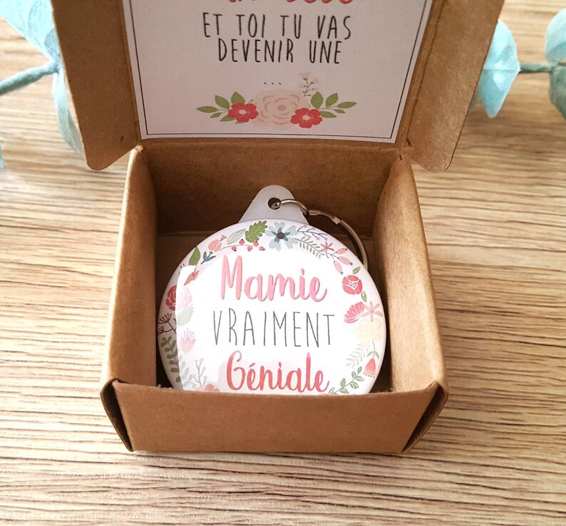 Porte-clés "Tu Seras Mamie" - Acier Inoxydable - Cadeau Annonce Grossesse - Cadeau émouvant Pour Future Grand-mère