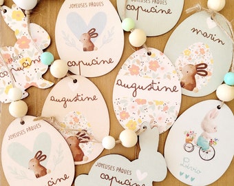 Houten Paasdecoratie/Paasdecoratie om op te hangen/houten Paaseidecoratie/Paasdecoratie voor kinderen/Pasen hangend/Pasen