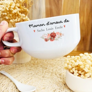 Gepersonaliseerde keramische kom voor mama/bloemenkom voor mama/aanpasbare kom voor mama/gepersonaliseerde kom voor Moederdag/Moederdagcadeau/mama