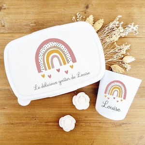 Boite à gouter et gobelet personnalisé enfant /boite à gouter école /gobelet enfant personnalisé/gobelet maternelle/boite à gouter prénom