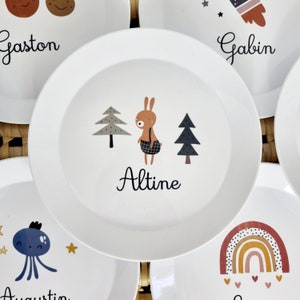 Assiette polymère enfant/assiette plastique enfant/assiette personnalisée enfant/assiette prénom personnalisé/assiette bébé/vaisselle enfant image 6