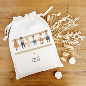 Pochon rangement enfant/pochon enfant personnalisé/sac de rangement personnalisé/sac enfant personnalisé/sac de rechange personnalisé/sac