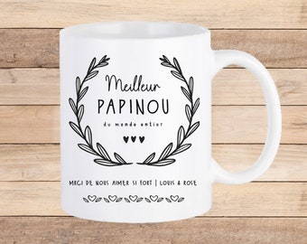 Mug céramique personnalisé/mug papi personnalisé/mug bonne fête personnalisable/mug fête des grand pères/mug papi/meilleur papi de la terre