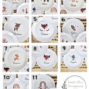 Child polymer plate / child plastic plate / child personalized plate / personalized name plate / baby plate / child dishes image 2