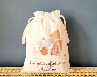 Child storage bag / personalized child pouch / personalized storage bag / personalized child bag / child spare bag / Madeline
