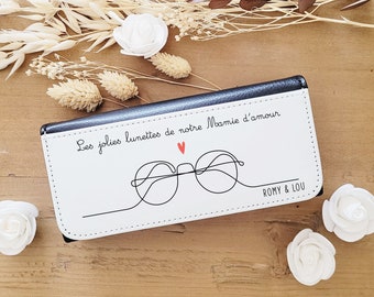 Etui à lunettes personnalisable/étui à lunettes mamie/étui à lunettes personnalisé/cadeau mamie/cadeau fête des grands mères/mamie