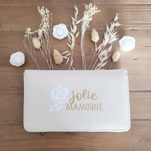 Pochette pour bijoux personnalisée/pochette pour bijoux mamie/pochette pour bijoux similicuir/cadeau mamie/cadeau maman/fête des grand mères image 3