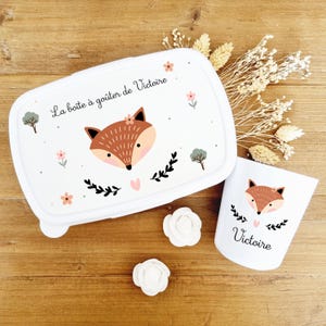 Boite à gouter et gobelet personnalisé enfant /boite à gouter école /gobelet enfant personnalisé/gobelet maternelle/boite à gouter prénom