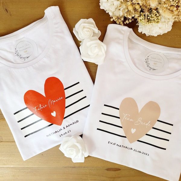 Tee-shirt EVJF personnalisable/teeshirt enterrement vie de jeune fille/teeshirt personnalisé mariage/teeshirt personnalisé/teeshirt Biarritz