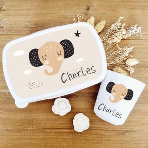 Boite à gouter et gobelet personnalisé enfant /boite à gouter école /gobelet enfant personnalisé/gobelet maternelle/boite à gouter prénom