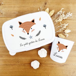 Boite à gouter et gobelet personnalisé enfant /boite à gouter école /gobelet enfant personnalisé/gobelet maternelle/boite à gouter prénom