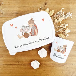 Boite à gouter et gobelet personnalisé enfant /boite à gouter école /gobelet enfant personnalisé/gobelet maternelle/boite à gouter prénom