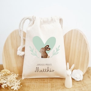 Personalized Easter bag/child's Easter bag/personalized Easter bag/child's Easter bag/Easter bunny bag/Easter/green chocolate bunny