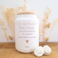 Personalized cookie jar/super nanny heart jar/personalized cookie jar/customizable ceramic jar/personalized nanny gift/nanny product logo