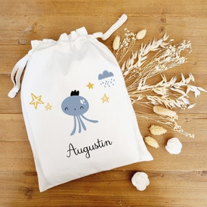 Pochon rangement enfant/pochon enfant personnalisé/sac de rangement personnalisé/sac enfant personnalisé/sac rechange enfant/Augustin