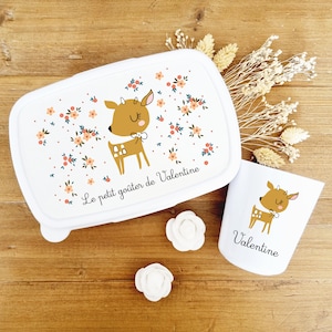 Boite à gouter et gobelet personnalisé enfant /boite à gouter école /gobelet enfant personnalisé/gobelet maternelle/boite à gouter prénom