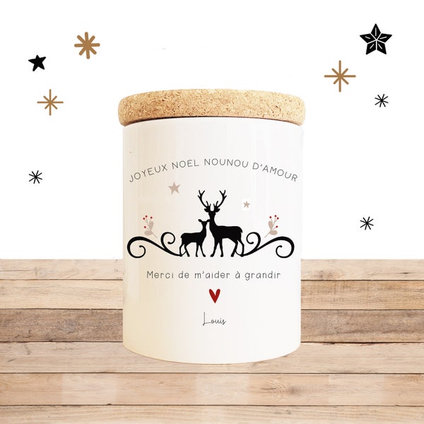 Personalized Christmas candle/master Christmas candle/large and small reindeer Christmas candle/personalized Christmas candle/Christmas gift/master