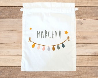 Pochon rangement enfant/pochon enfant personnalisé/sac de rangement personnalisé/sac enfant personnalisé/sac rechange enfant/Marceau