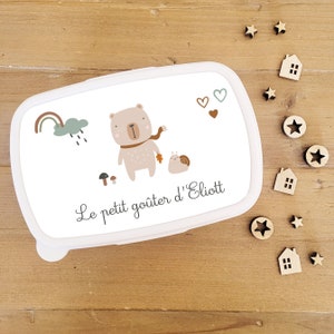 Boite à gouter personnalisée/boite à gouter maternelle/boite à gouter enfant/boite à gouter prénom/boite gouter école/boite à gouter/eliott