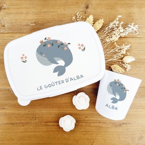 Boite à gouter et gobelet personnalisé enfant /boite à gouter école /gobelet enfant personnalisé/gobelet maternelle/boite à gouter prénom
