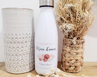 Bouteille Isotherme Papy Ou Mamie Personnalisable Avec Mains - Cadeau Original (Grand-parent