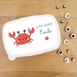 Boîte à goûter enfant personnalisable/boite à goûter prénom personnalisé/boite à goûter enfant/boite à tartines/boite à lunch enfant/école