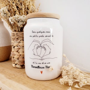 Cadeau annonce grossesse/annonce de grosse originale/annonce de grossesse famille/pot céramique personnalisé/annonce grossesse personnalisée