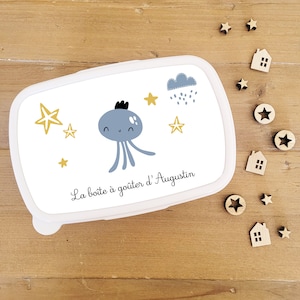 Boite à gouter personnalisée/boite à gouter maternelle/boite à gouter enfant/boite à gouter prénom/boite gouter école/goûter école/Augustin