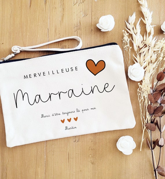 Pochette personnalisée marraine discount