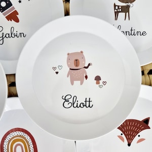 Child polymer plate / child plastic plate / child personalized plate / personalized name plate / baby plate / child dishes image 9