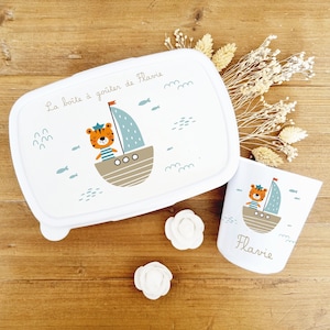 Boite à gouter et gobelet personnalisé enfant /boite à gouter école /gobelet enfant personnalisé/gobelet maternelle/boite à gouter prénom