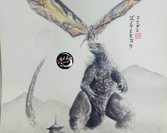 Prints of Legendary Godzilla and Mothra